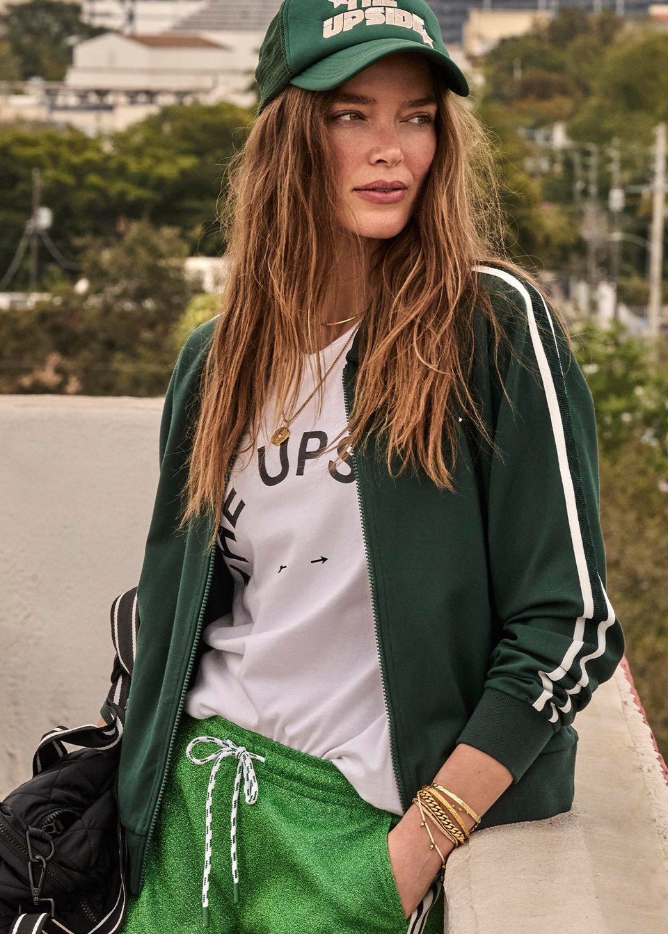 The Upside - Racing Green Cobra Pari Zip Jacket - Kalifornia Jean Bar