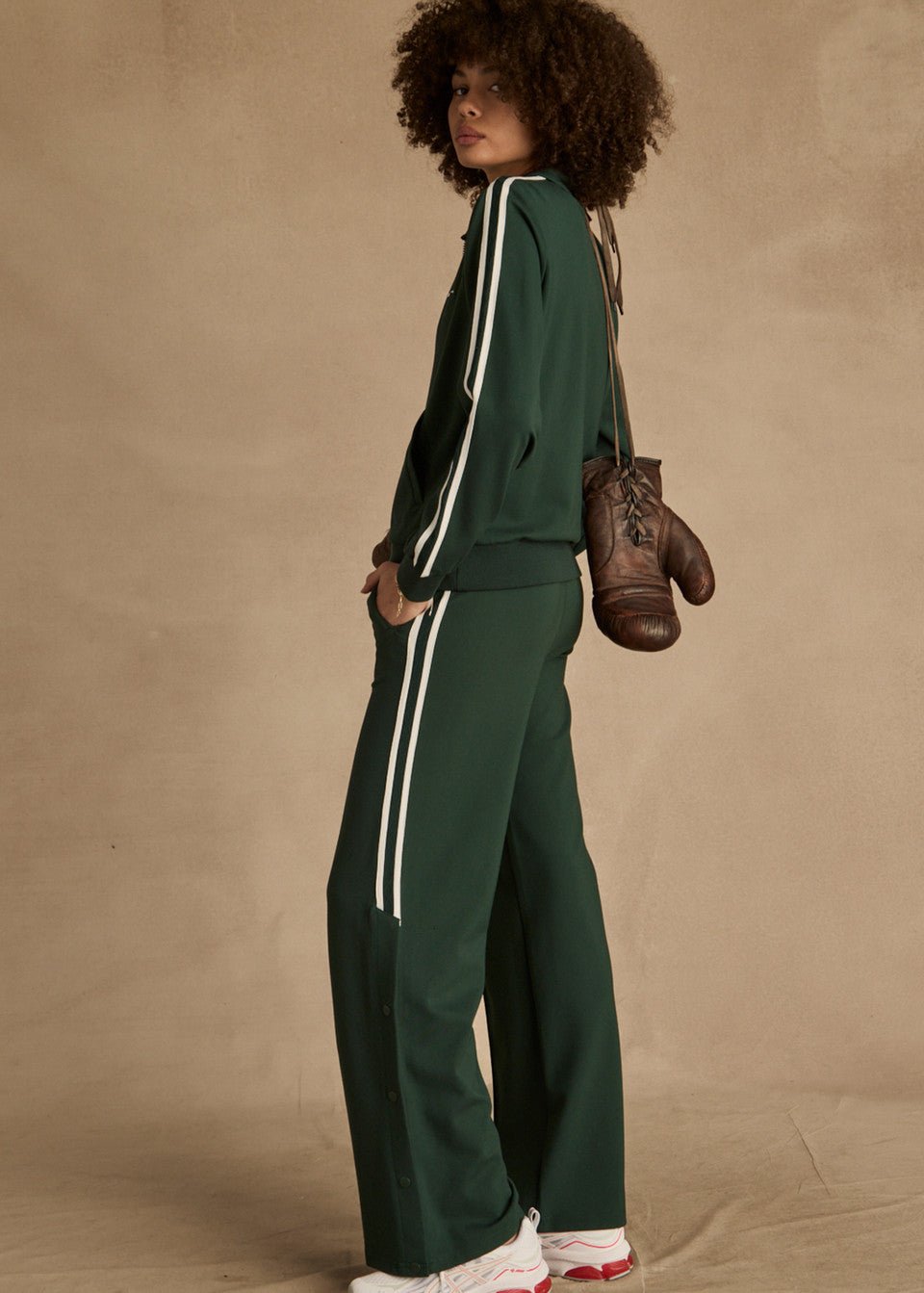 The Upside - Racing Green Cobra Zephyr Wide Leg Pant - Kalifornia Jean Bar