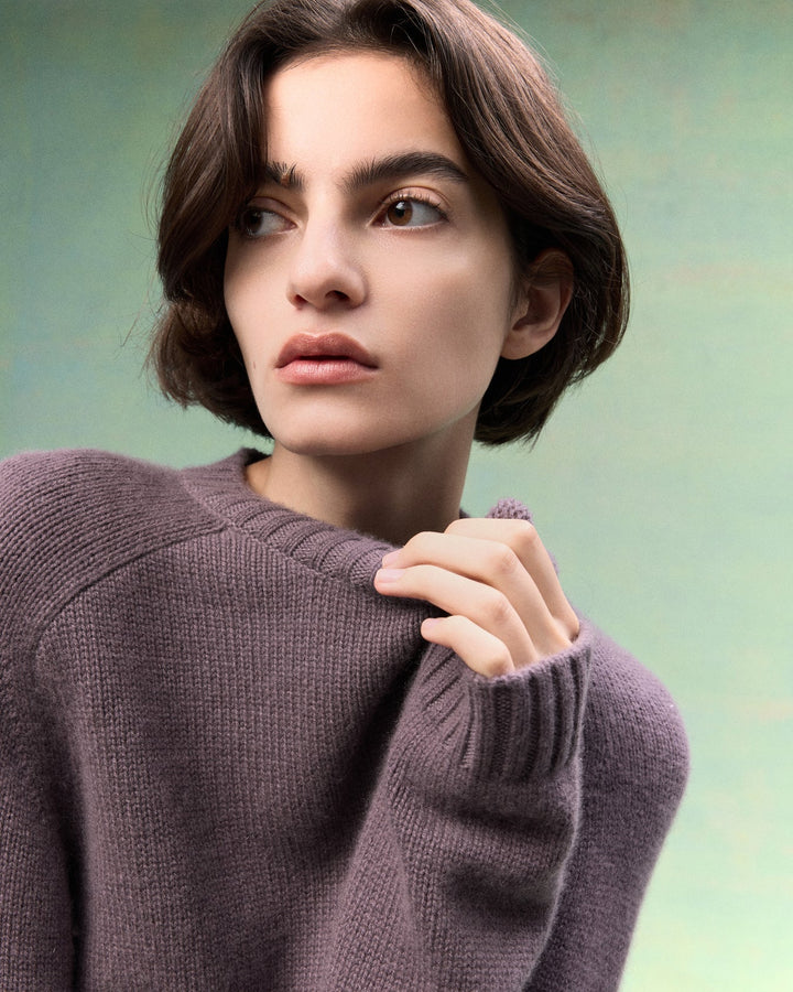 TWP - Smoked Lavender New Jill Cashmere Crewneck - Kalifornia Jean Bar