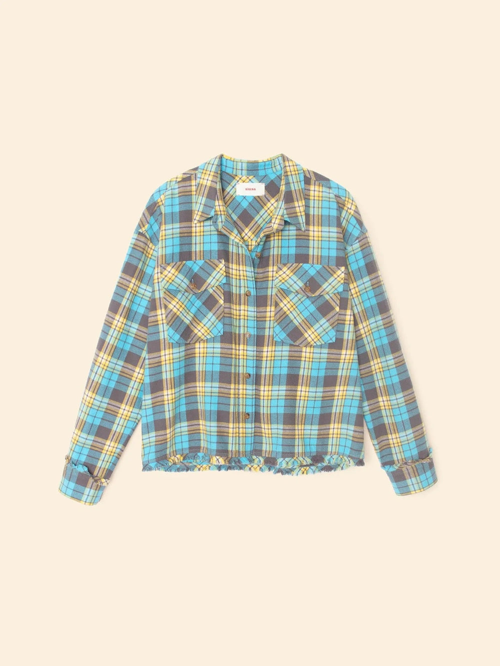 Xirena - Turquoise Yellow Plaid Ian Shirt - Kalifornia Jean Bar