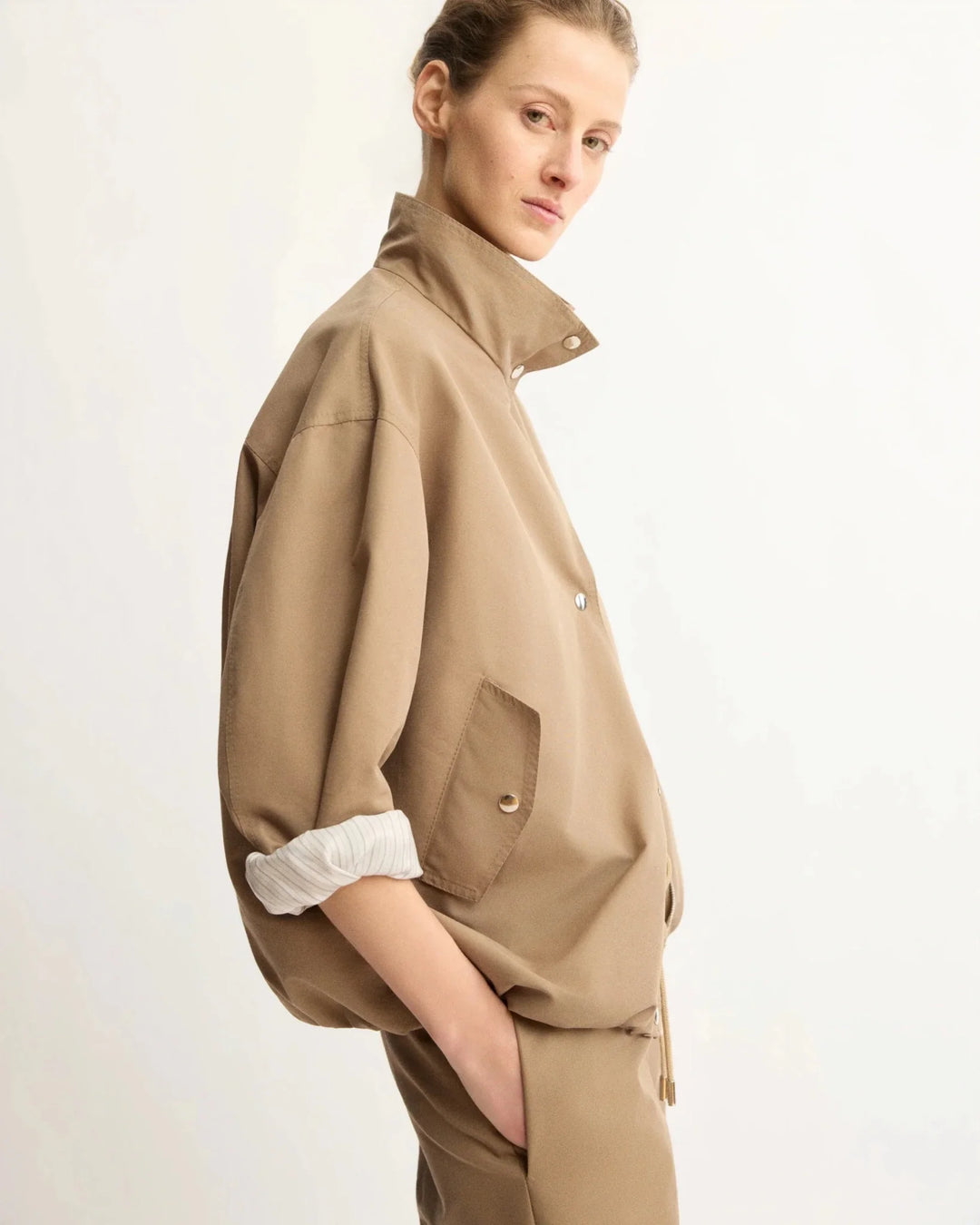 Arlo Mott - Logan Tech Jacket in Khaki - Kalifornia Jean Bar