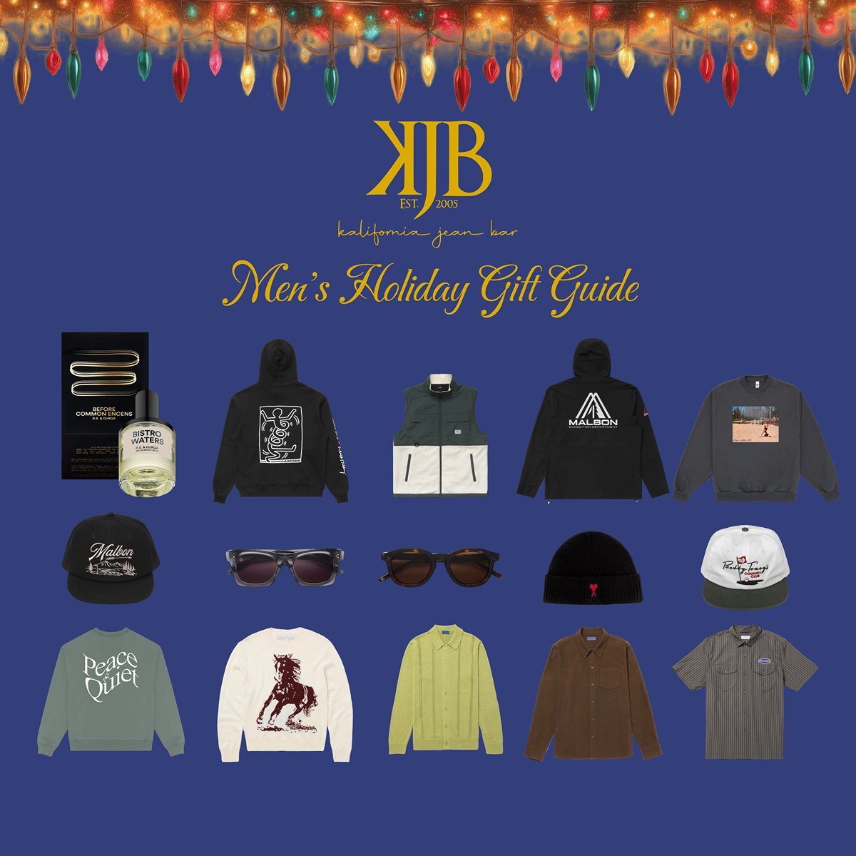 HOLIDAY GIFT GUIDE FOR HIM  Kalifornia Jean Bar Clothing Boutique Downtown Napa Truckee Sonoma Malbon Golf Saturdays New York