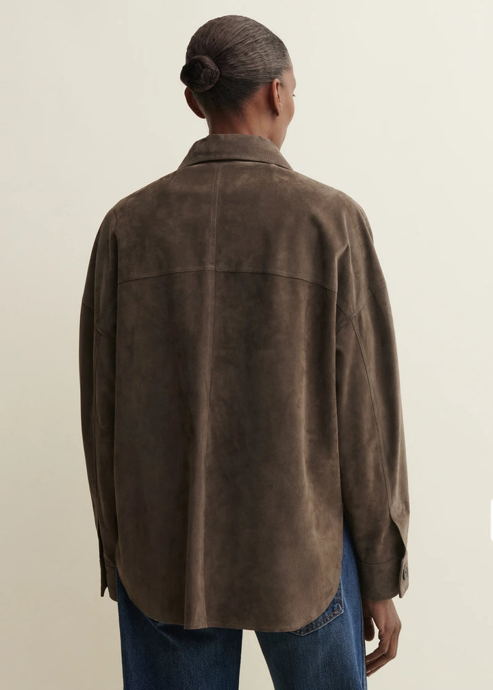 ARMA - Kaylee Suede Overshirt in Soil