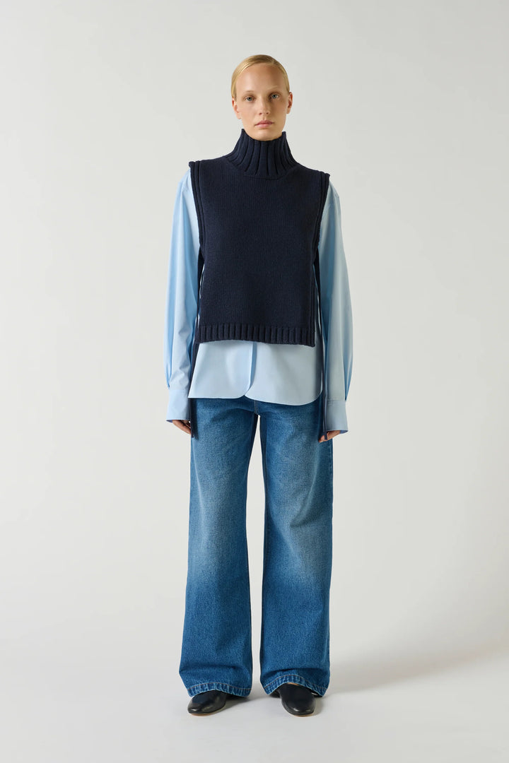 Soeur - OR Wool Pullover in Navy