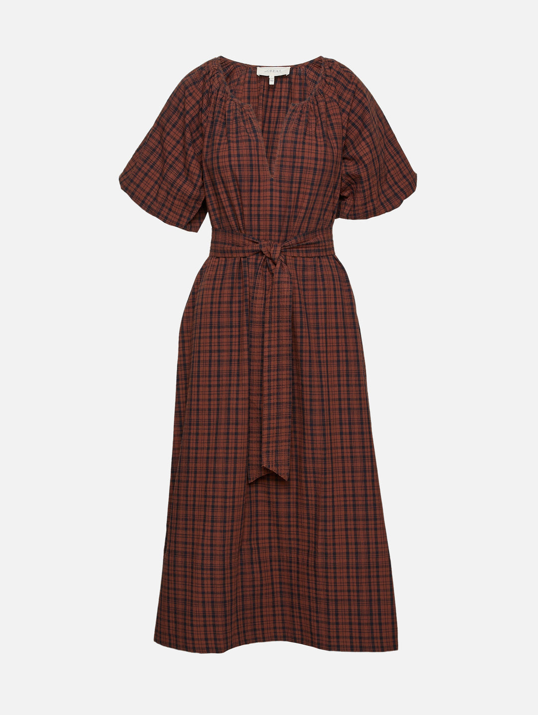 The Great -The Fairground Dress in Woodcrest Plaid