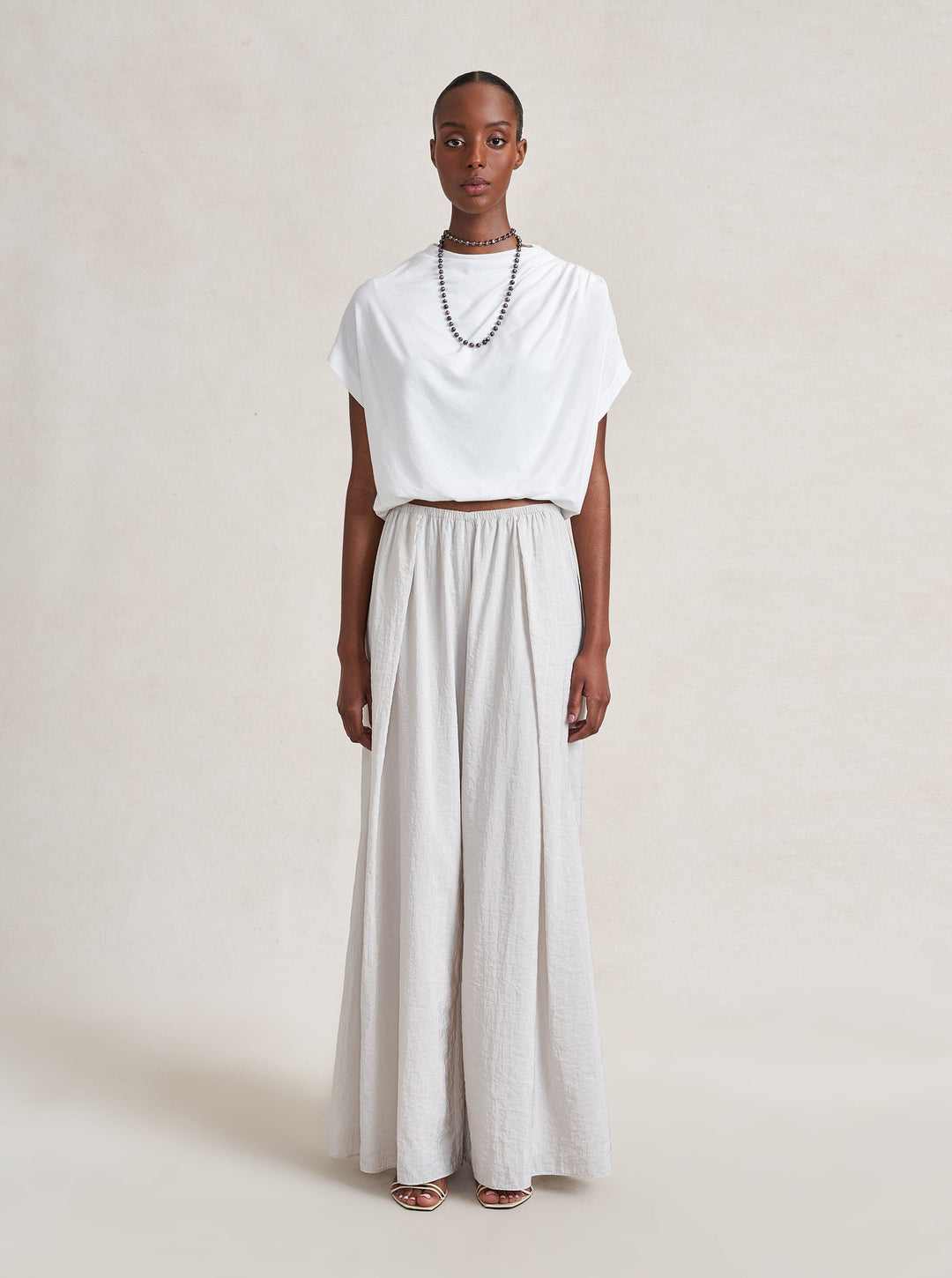 La Ligne - Jersey Milla Top in White