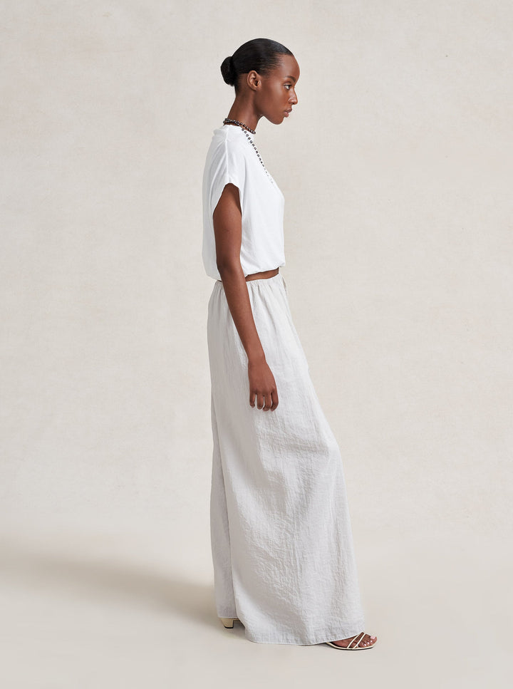 La Ligne - Jersey Milla Top in White