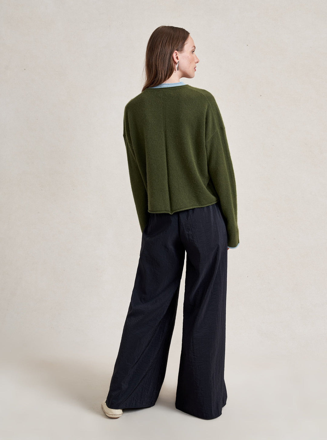 La Ligne - Dominick Sweater in Olive/Sky Blue