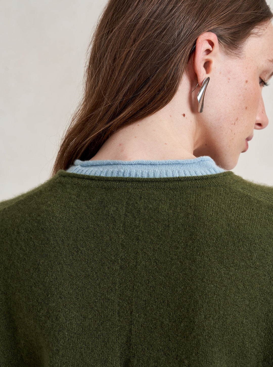 La Ligne - Dominick Sweater in Olive/Sky Blue