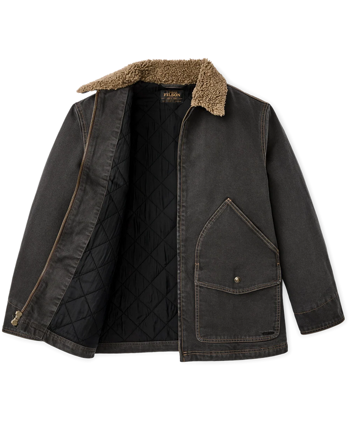 Filson - Women's Black Denim Insulated Outfitter Coat