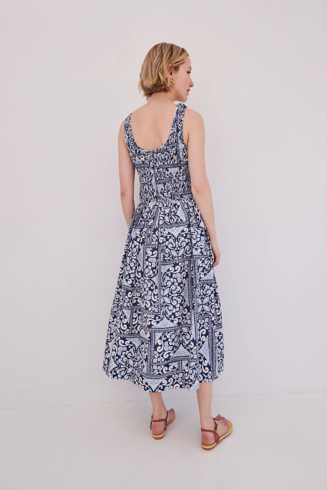 Cara Cara - Bergamo Dress Hart Tile Navy