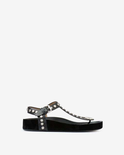 Isabel Marant - Flower Studded Enore in Black and Silver