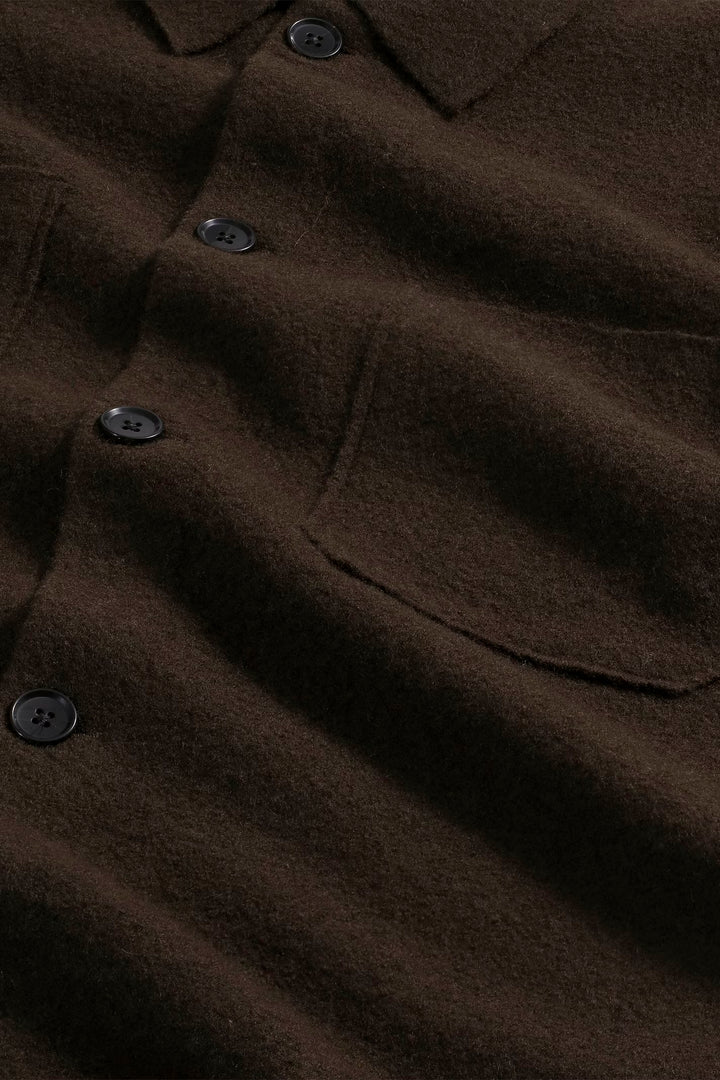 NN. 07 - Jonas Boiled Wool Overshirt in Demitasse
