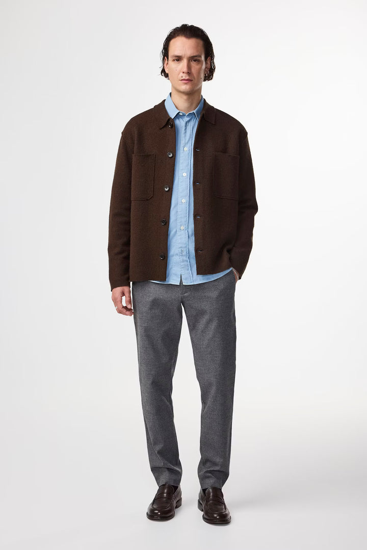 NN. 07 - Jonas Boiled Wool Overshirt in Demitasse