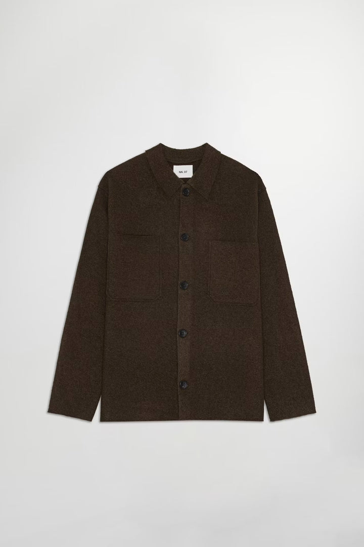 NN. 07 - Jonas Boiled Wool Overshirt in Demitasse