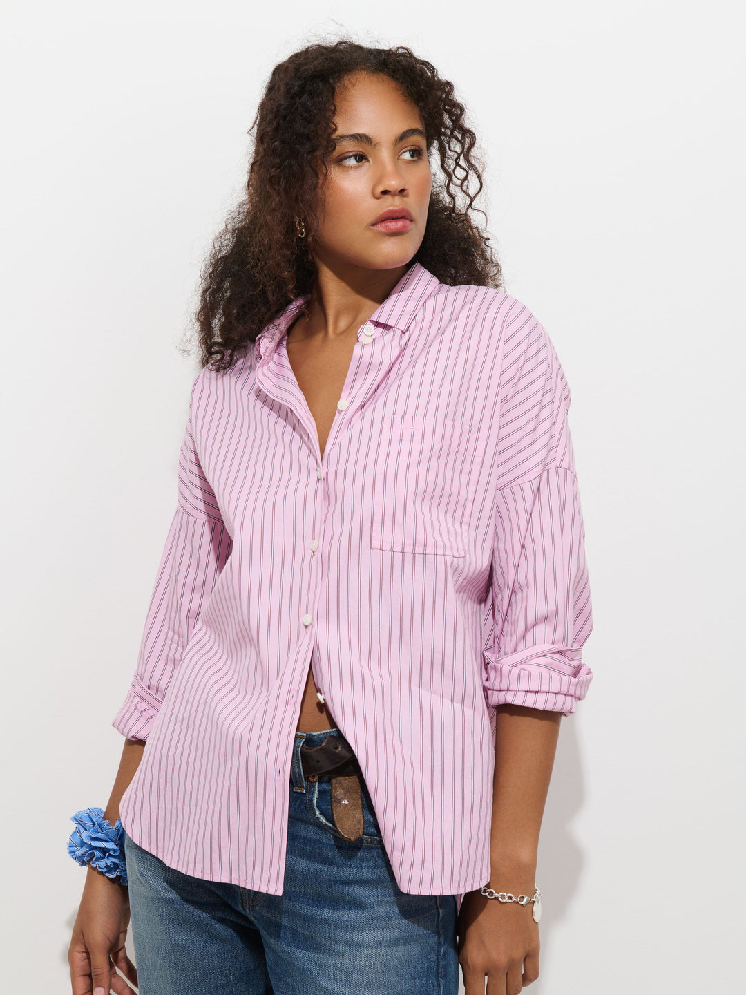 Alex Mill - Jo Pink Striped Shirt Cotton Poplin