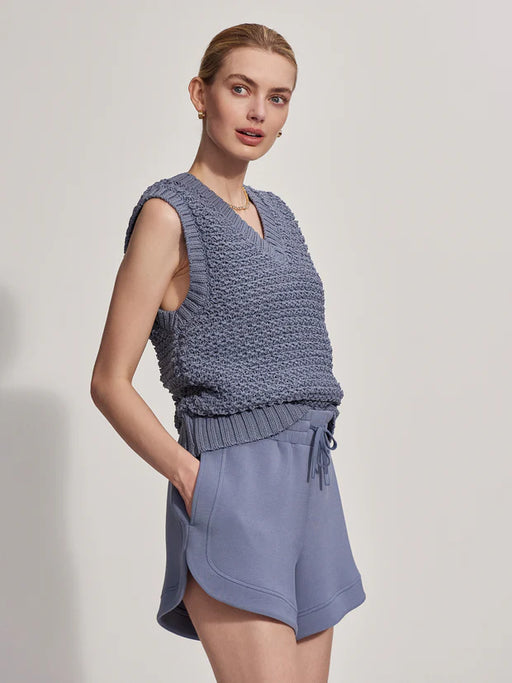 Varley - Adie Knit Vest in Stone Blue