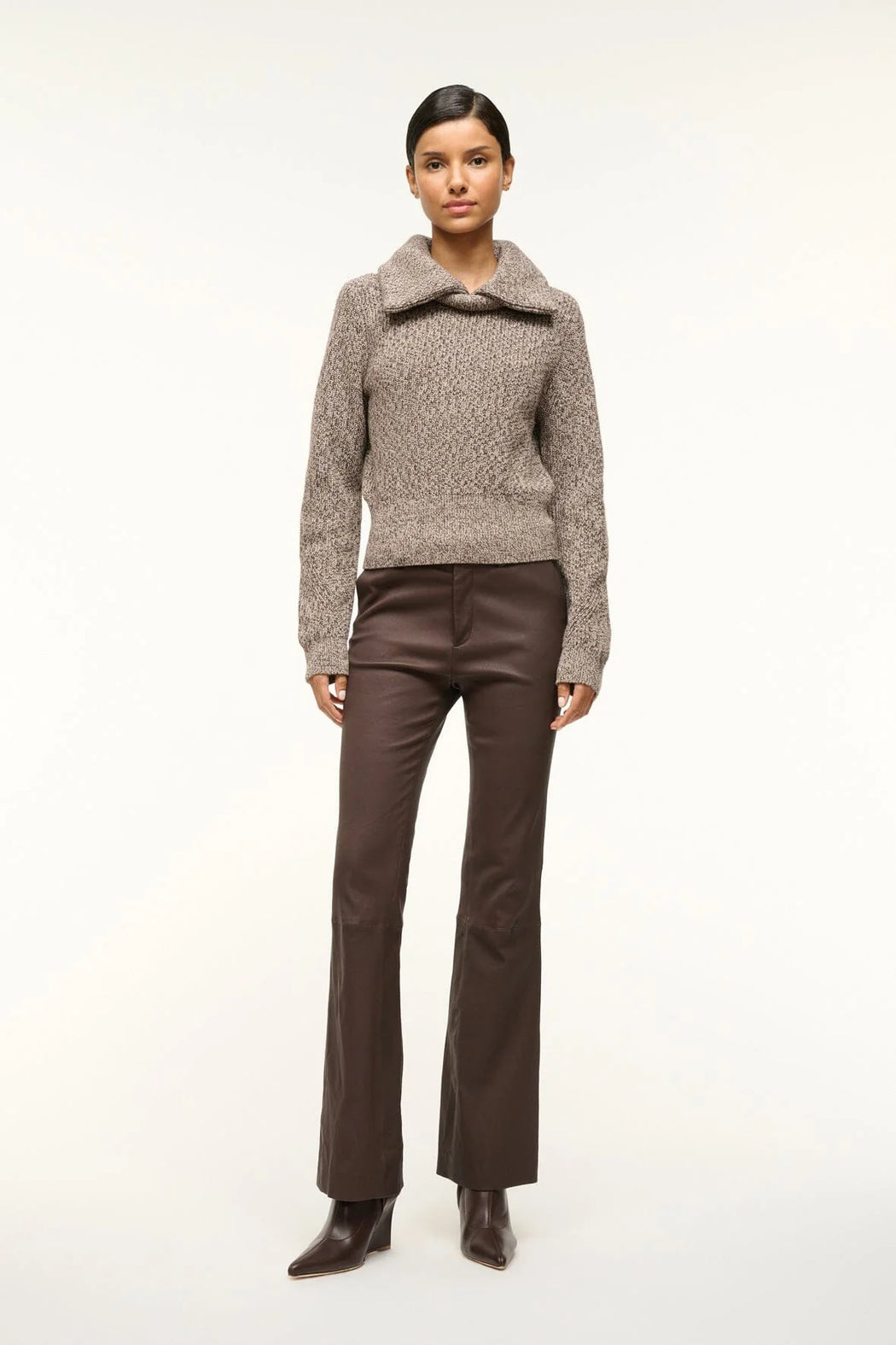 Staud - Mocha Melange Christopher Sweater