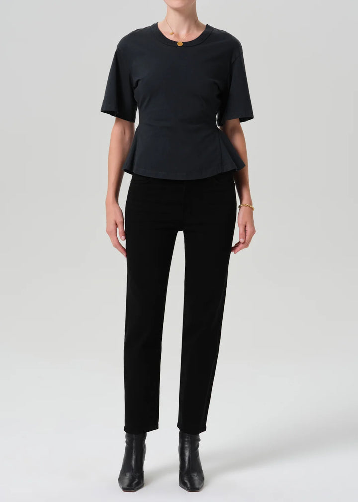 Citizens of Humanity - Plush Black Caia Straight Leg Jean