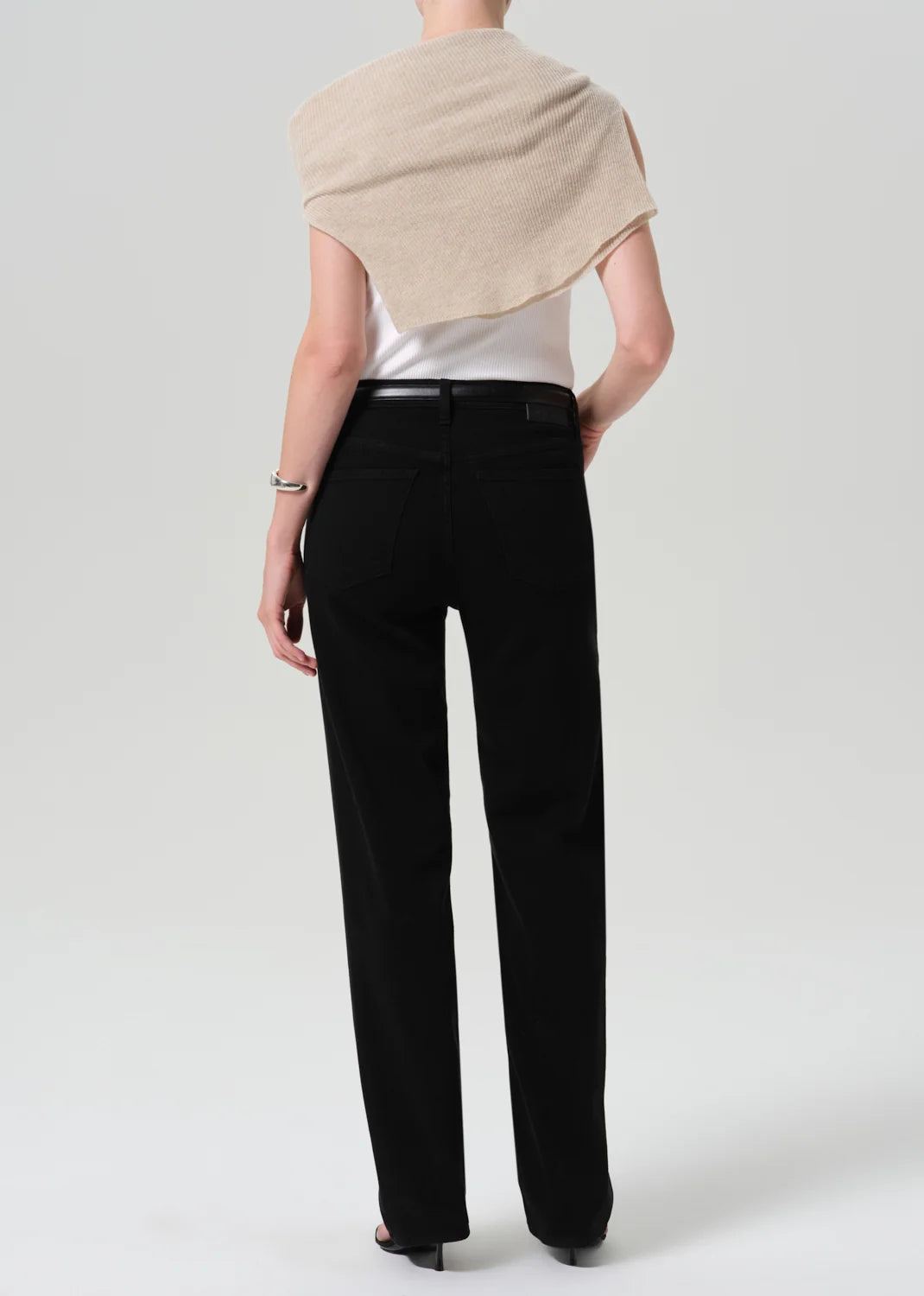 Citizens of Humanity - Starless Black Palma Straight Long Cut Clean Hem