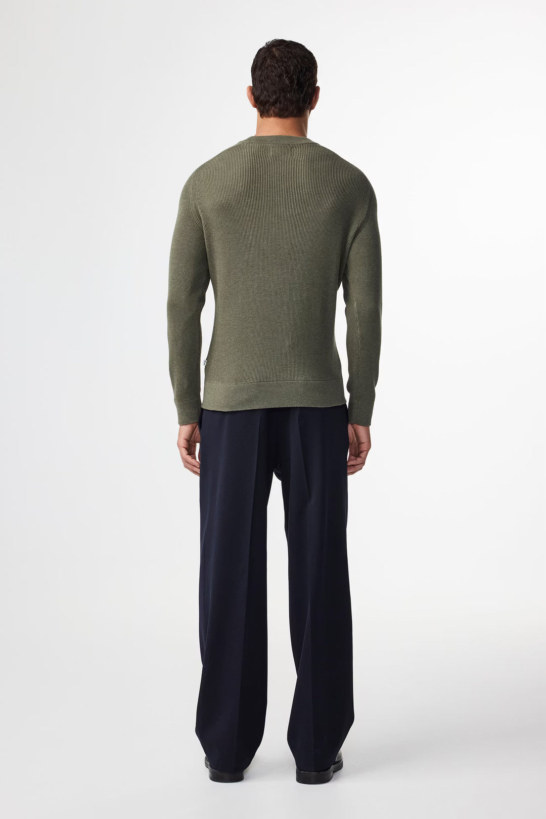 NN. 07 - Kevin Ribbed Sweater Capers Organic Cotton