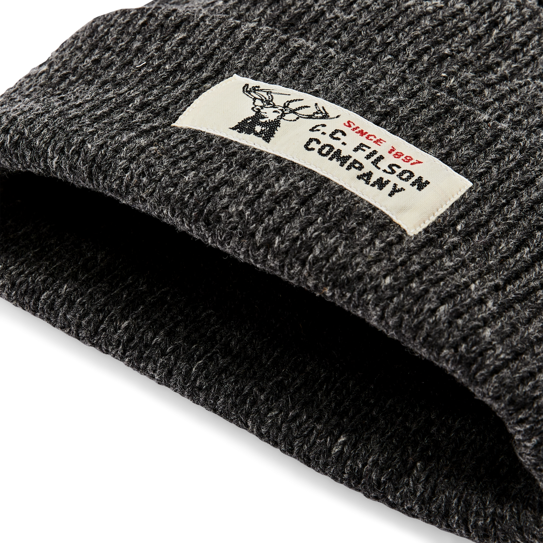 Filson - Charcoal/Black Lined Ragg Wool Beanie - Kalifornia Jean Bar