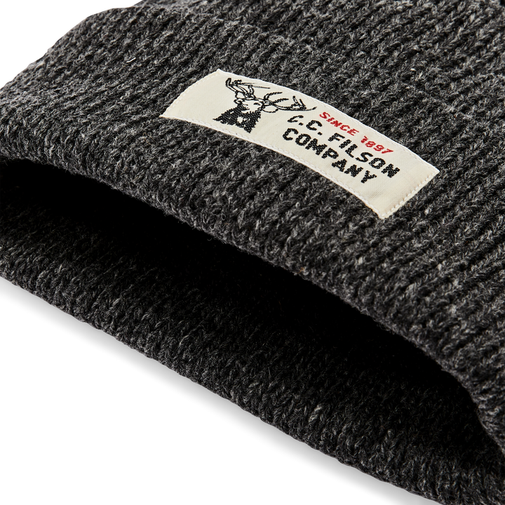Filson - Charcoal/Black Lined Ragg Wool Beanie - Kalifornia Jean Bar