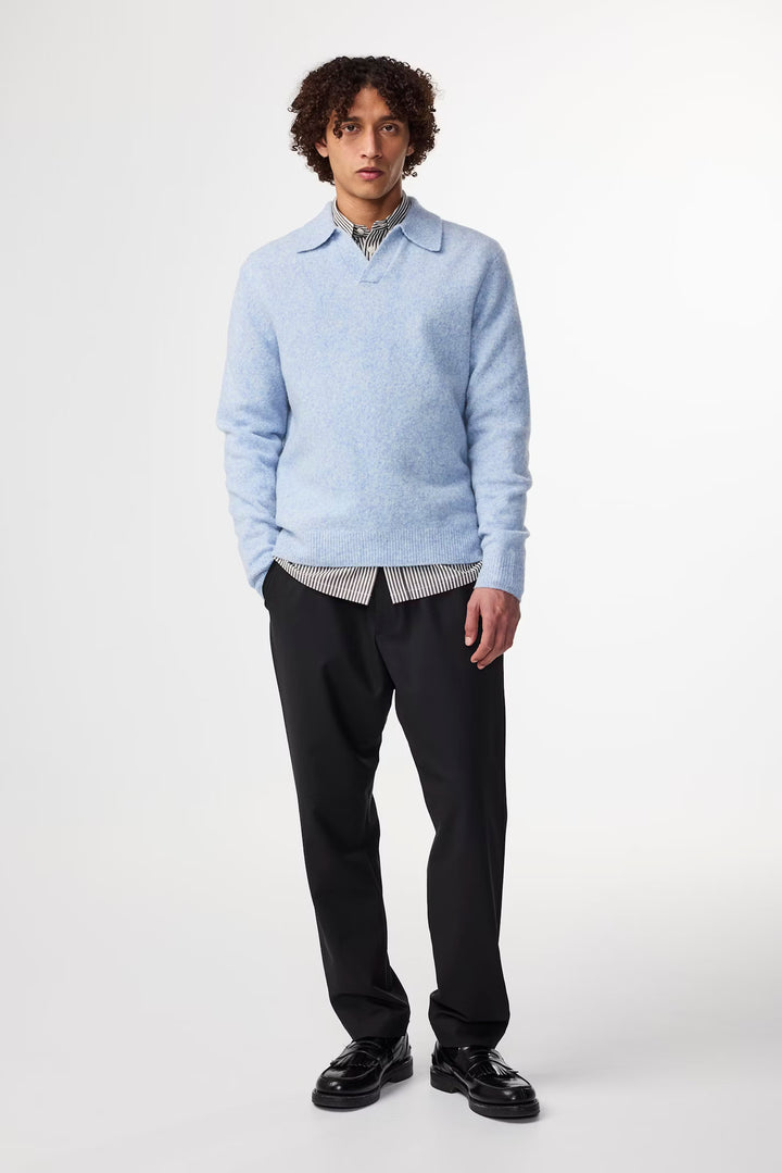 NN. 07 - Hope Boucle Yarn Polo in Cerulean