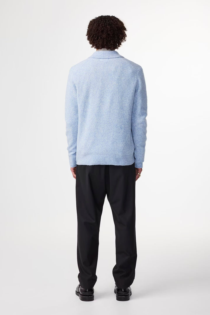 NN. 07 - Hope Boucle Yarn Polo in Cerulean