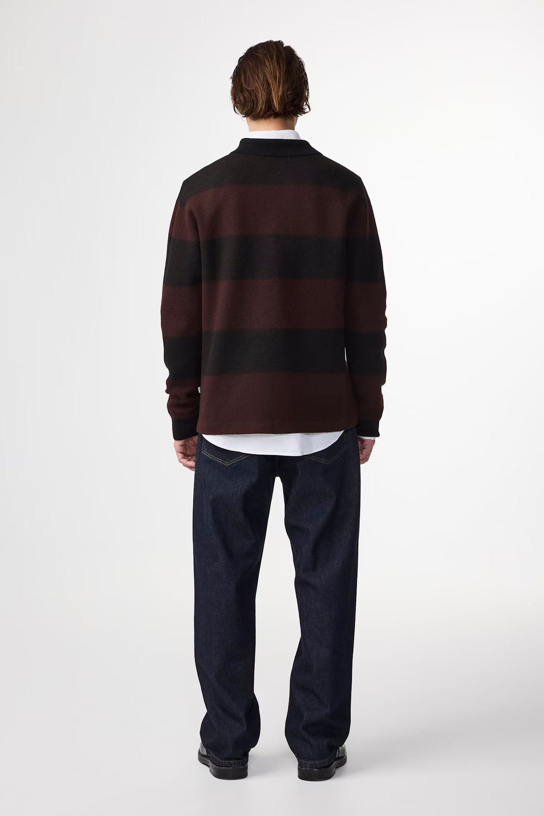 NN. 07 - Black Rugby Polo Boiled Wool
