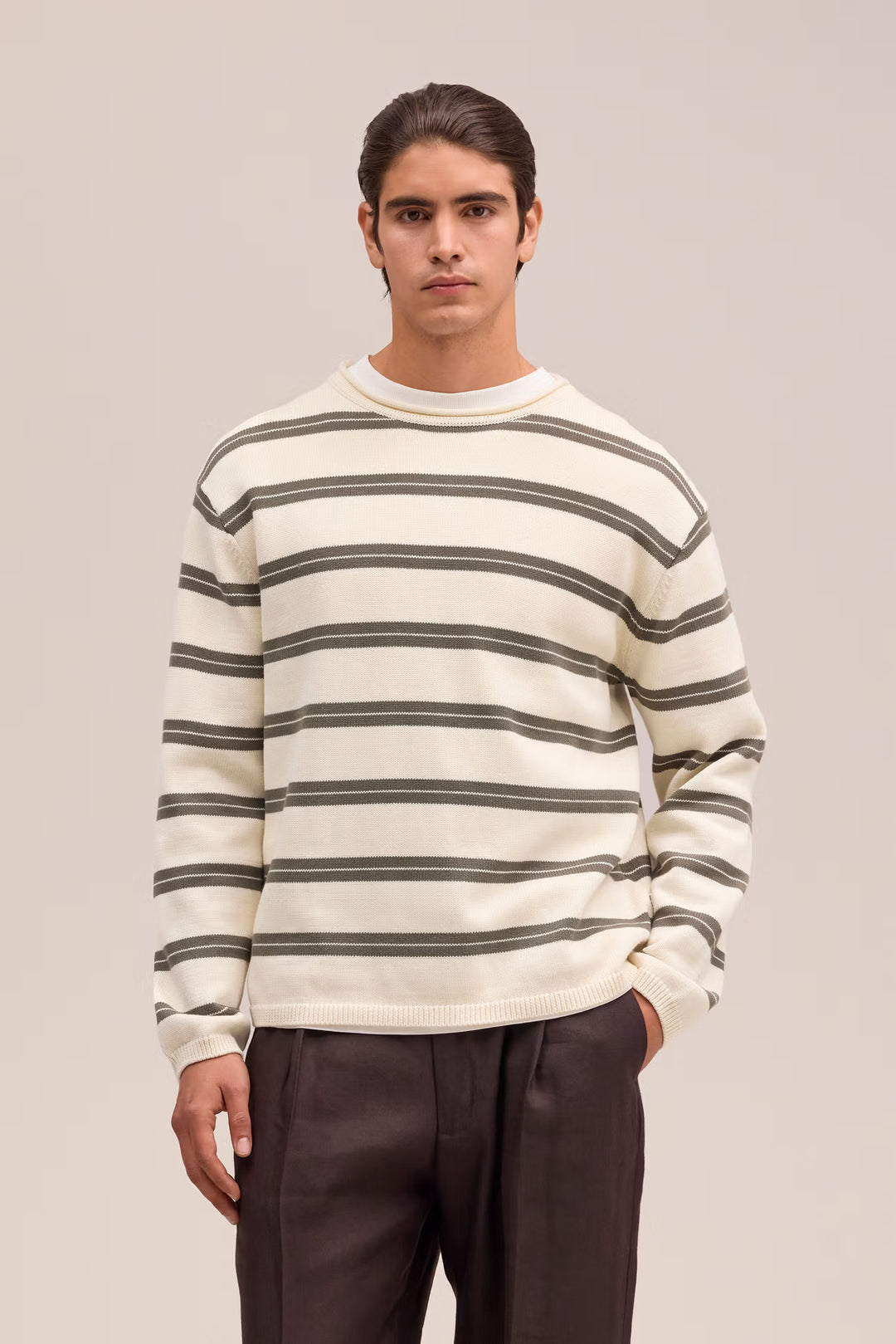 NN. 07- Sailor Crew Sweater Ivory Stripe