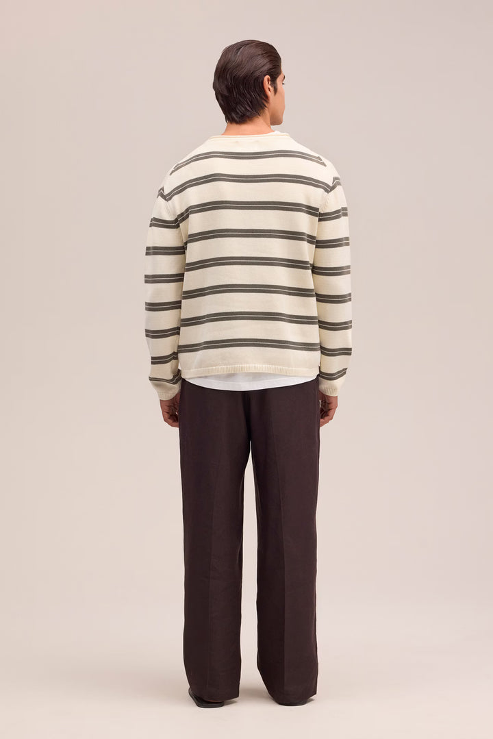 NN. 07- Sailor Crew Sweater Ivory Stripe