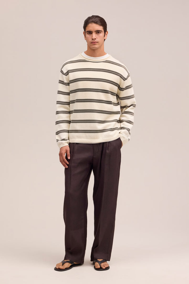 NN. 07- Sailor Crew Sweater Ivory Stripe