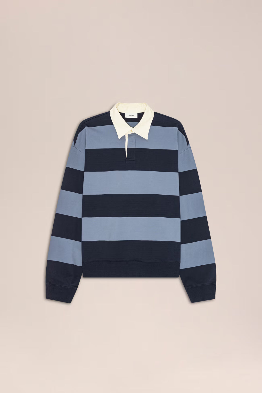 NN. 07 - David Polo Sweatshirt Blue Stripe