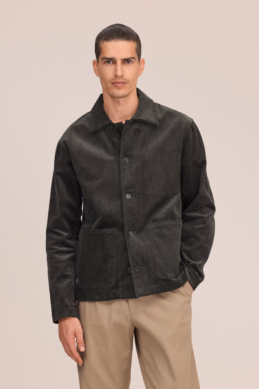 NN. 07 - Morgan Casual Corduroy Overshirt Army Green