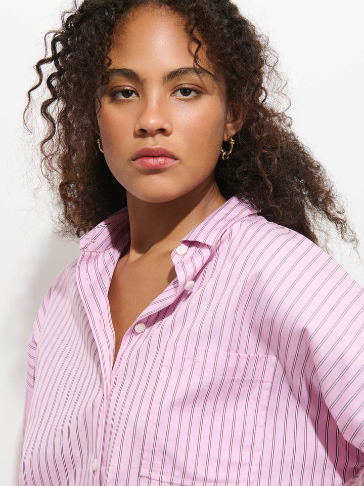 Alex Mill - Jo Pink Striped Shirt Cotton Poplin