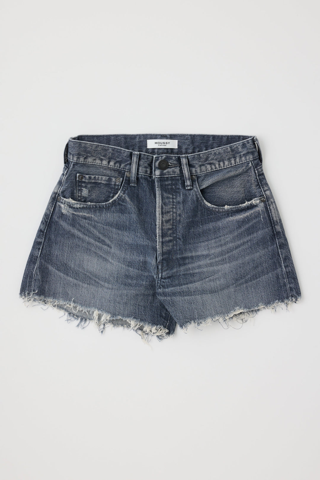 Moussy - Glenview Denim Shorts in Light Black