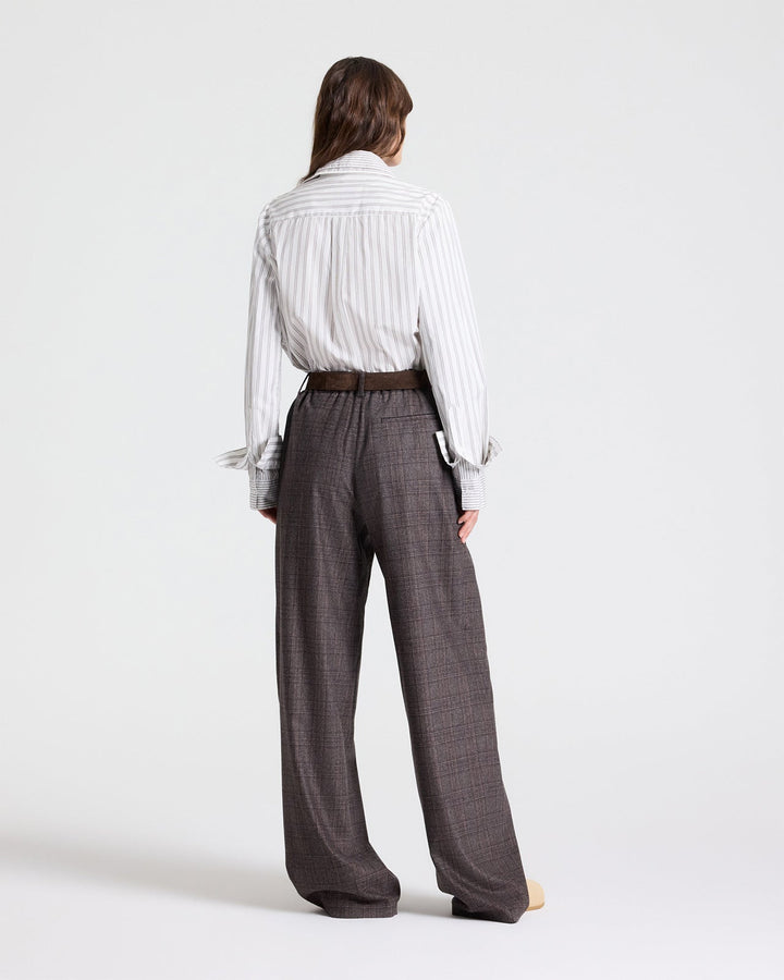 TWP - Double Layer Boyfriend Shirt - Turkish Coffee / Ivory