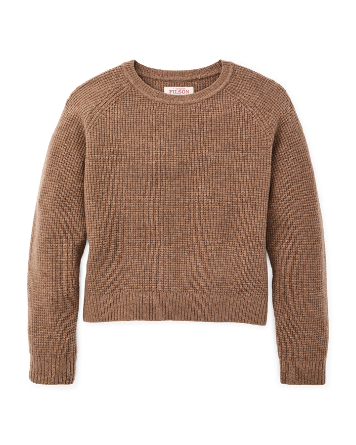 Filson - Women's Waffle Knit Merino Sweater in Brown Heather - Kalifornia Jean Bar