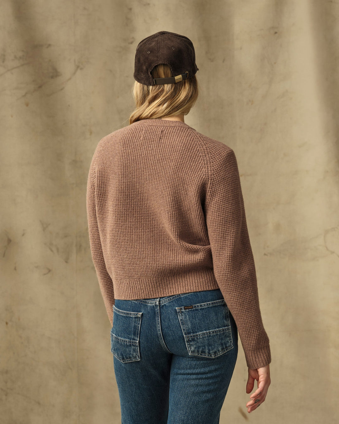 Filson - Women's Waffle Knit Merino Sweater in Brown Heather - Kalifornia Jean Bar