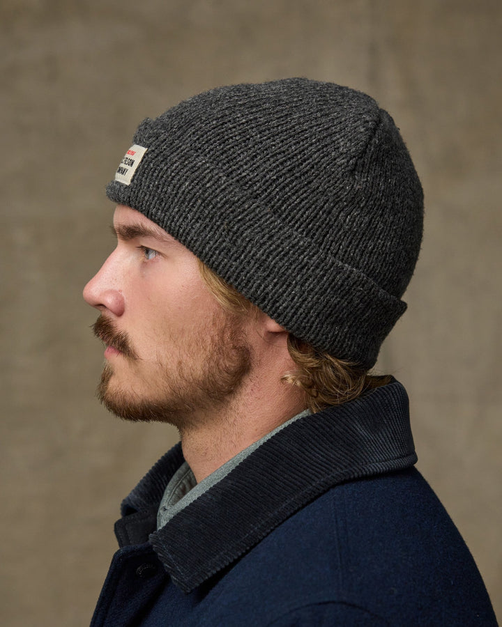 Filson - Charcoal/Black Lined Ragg Wool Beanie - Kalifornia Jean Bar