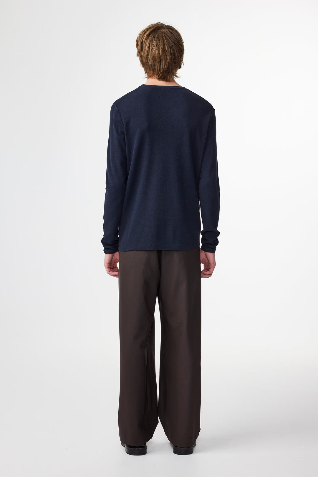 NN. 07 - Clive Waffle Knit Tee Navy