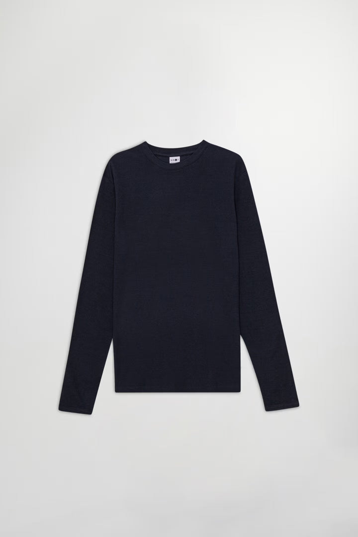 NN. 07 - Clive Waffle Knit Tee Navy