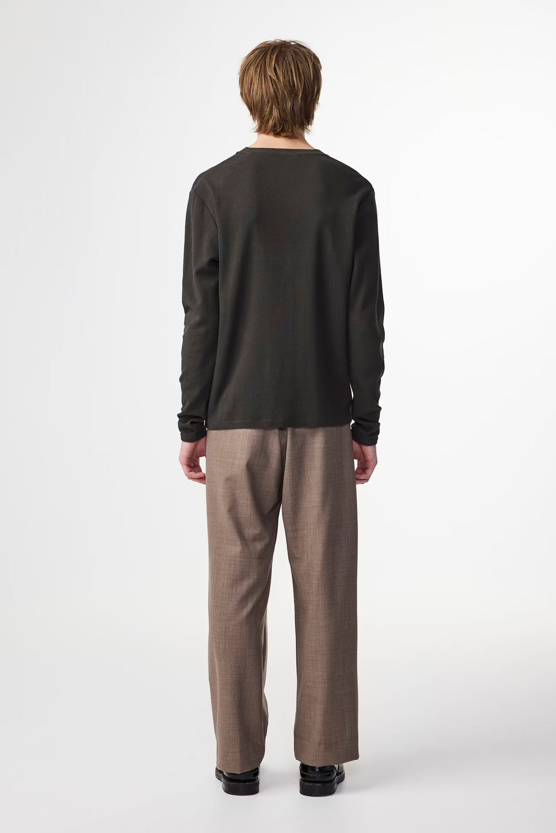 NN. 07 - Clive Waffle Knit Tee in Dark Army