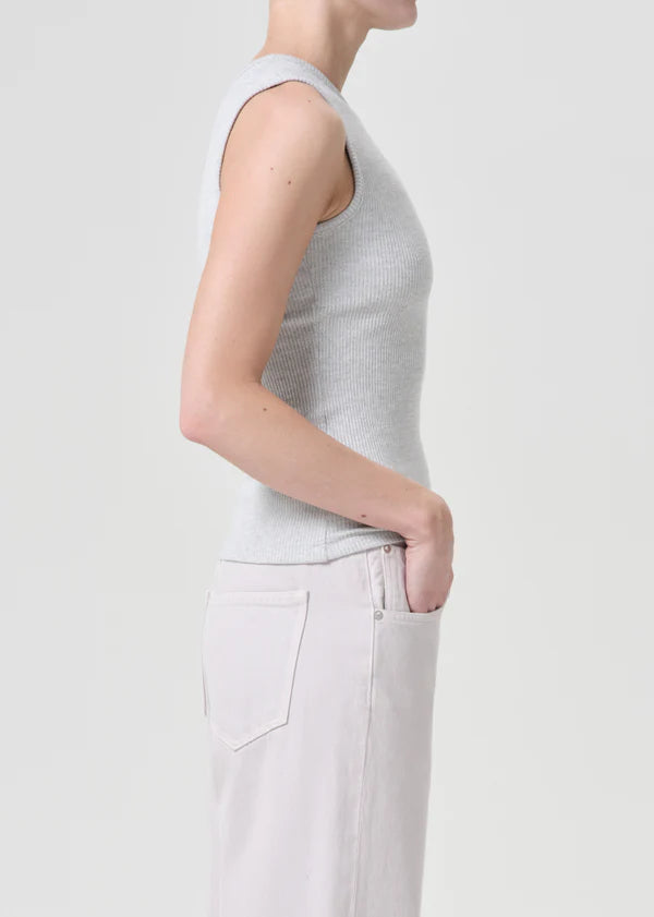 Agolde - Binx Tank in Brushed Heather Grey