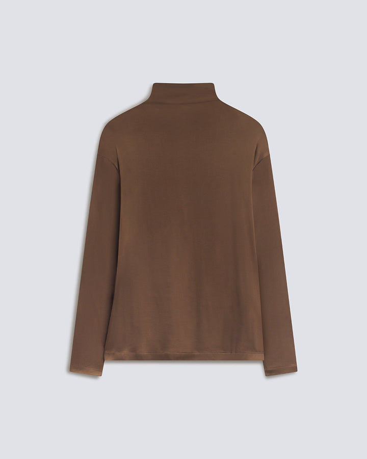Agolde Bryony Top in Olive Brown flat lay