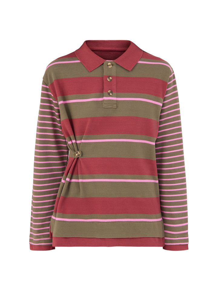 Damson Madder - Noah Cinch Rugby in Olive Pink - Kalifornia Jean Bar