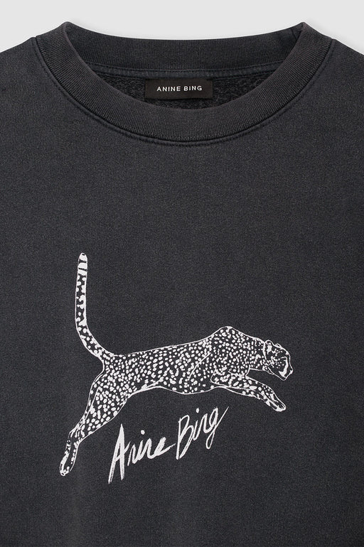 Anine Bing - Spotted Leopard Spencer Sweatshirt