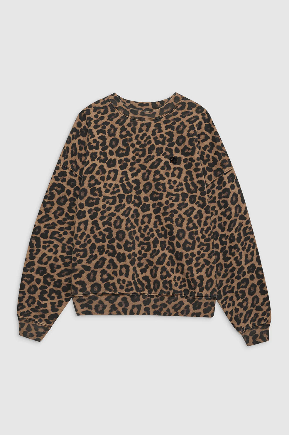 Anine Bing - Miles Sweatshirt in Black and Brown Leopard