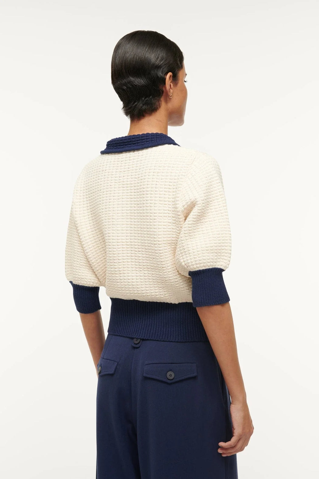 Staud - Altea Sweater in Ivory and Navy